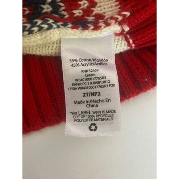 Holiday Time 2T Reindeer & Snowflake Ugly Christmas Sweater Cotton/Acrylic - Picture 4 of 4